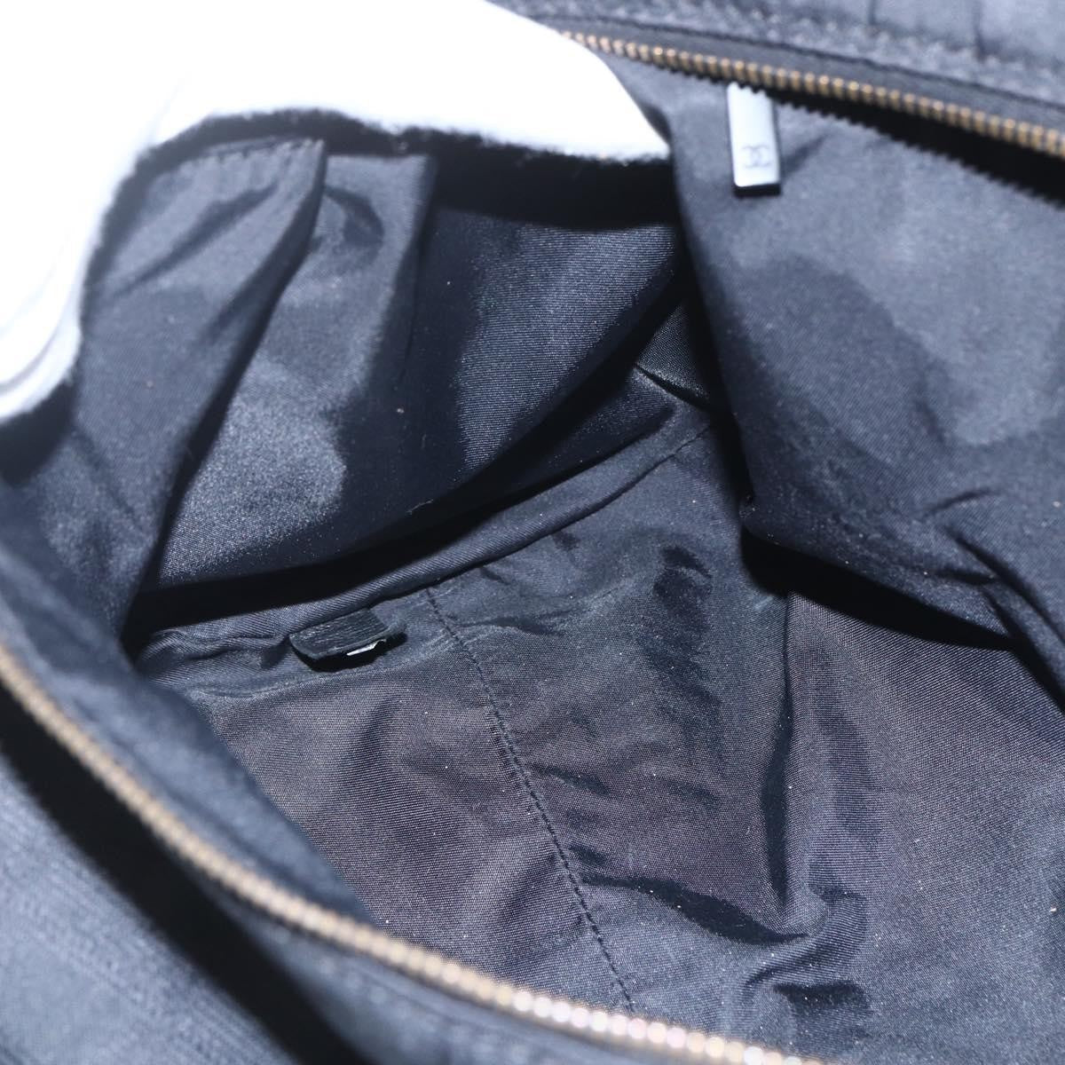 Chanel Travel Line Boston Bag Nylon Black Nylon Travel Bag Bag