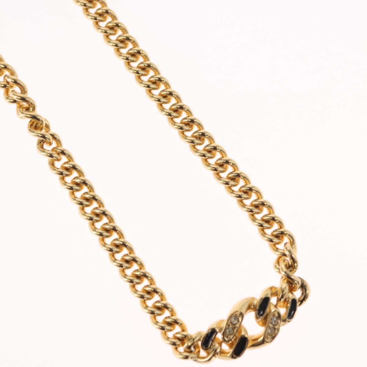 Christian Dior Vintage Cd Pendant Necklace Metal Gold Metal Necklace Jewelry (Pre-Owned)