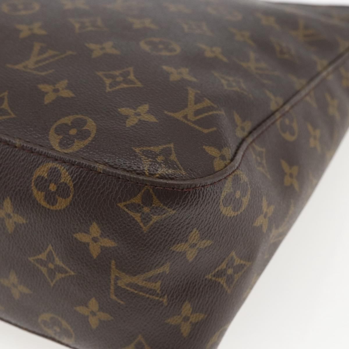 Louis Vuitton Monogram Looping Handbag Monogram Canvas Brown Canvas Shoulder Bag