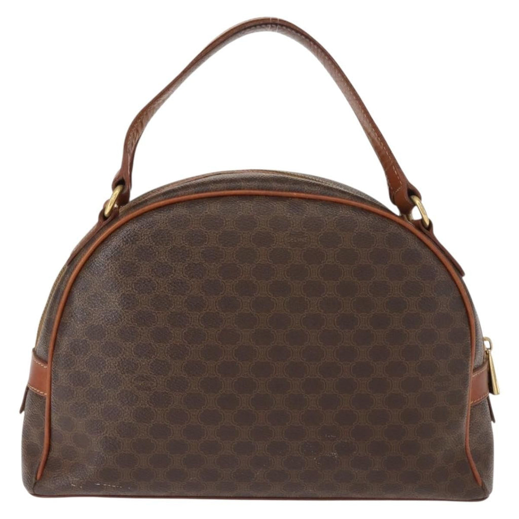Celine Vintage Macadam Handbag Canvas And Leather Brown Canvas Handbag