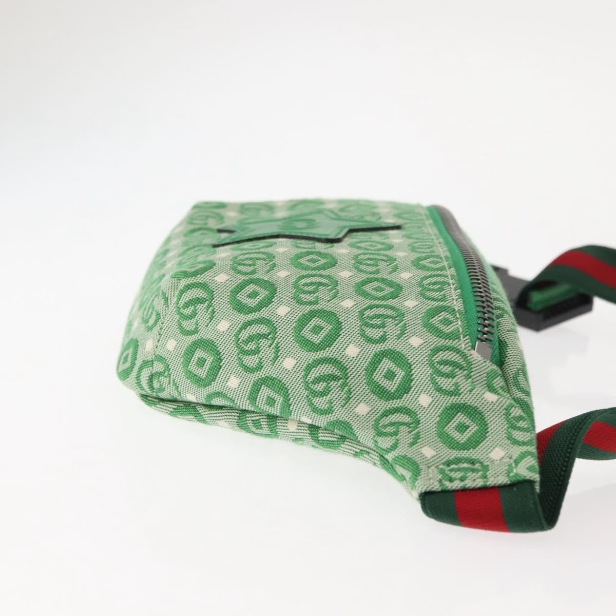 Gucci Waist Pouch Belt Bag Gg Canvas Green Canvas Clutche & Pouche Bag (Pre-Owned)