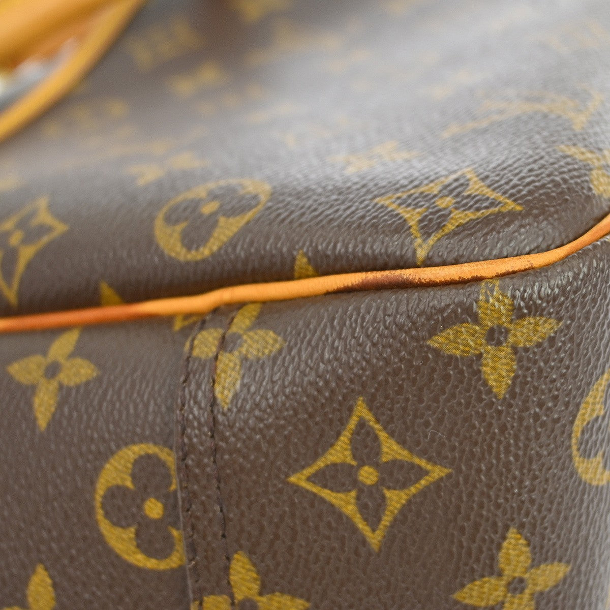 Louis Vuitton Deauville Handbag Monogram Canvas Brown Canvas Handbag