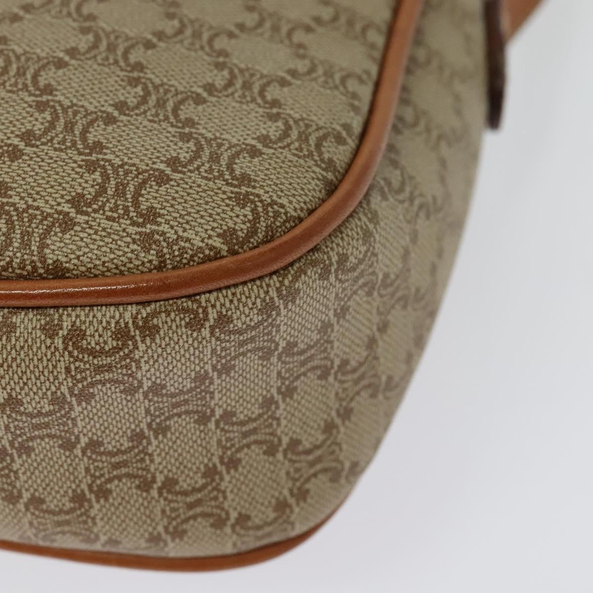 Celine Vintage Macadam Shoulder Bag Canvas Beige Canvas Bag