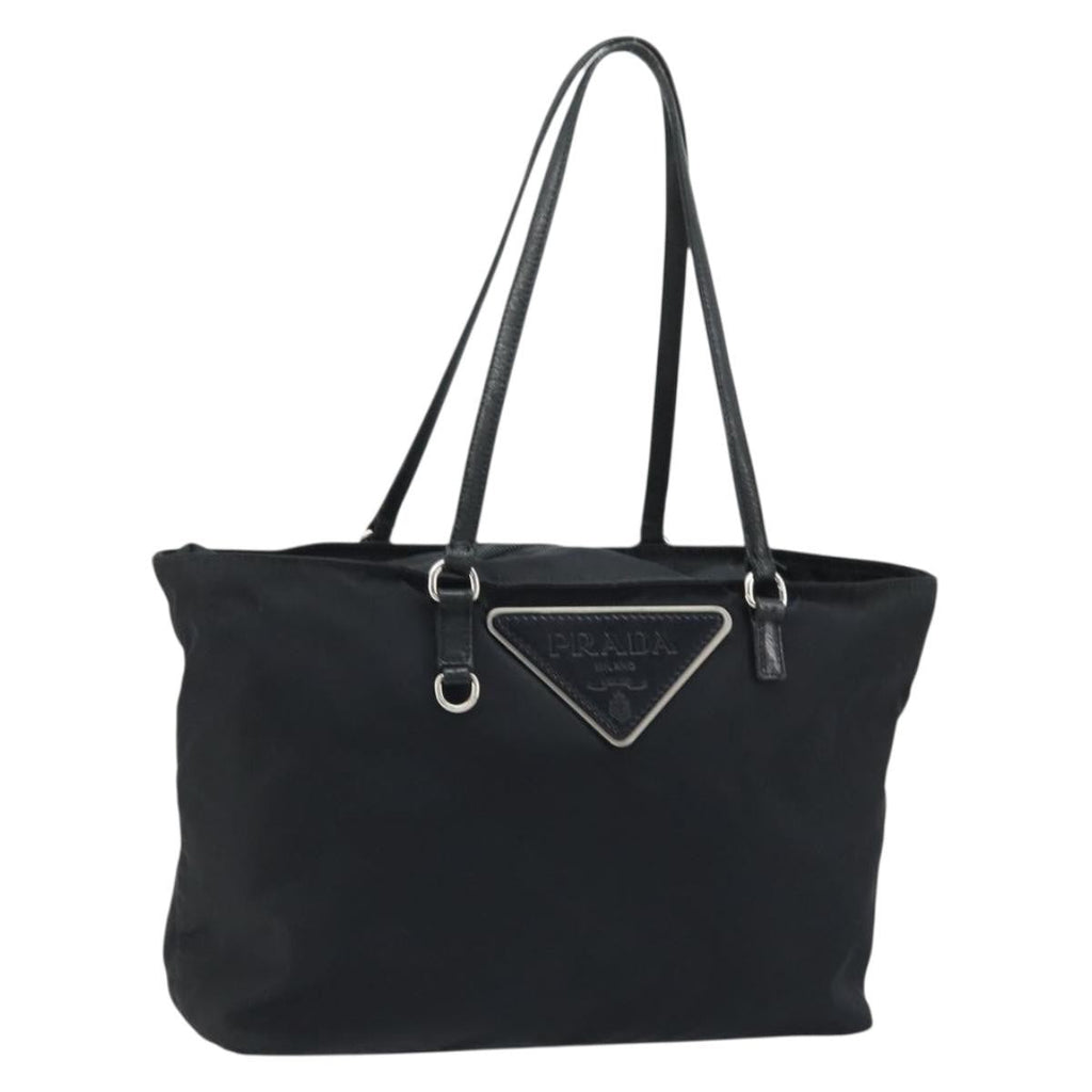Prada Vintage Zip Tote Tessuto Black Nylon Tote Bag Bag