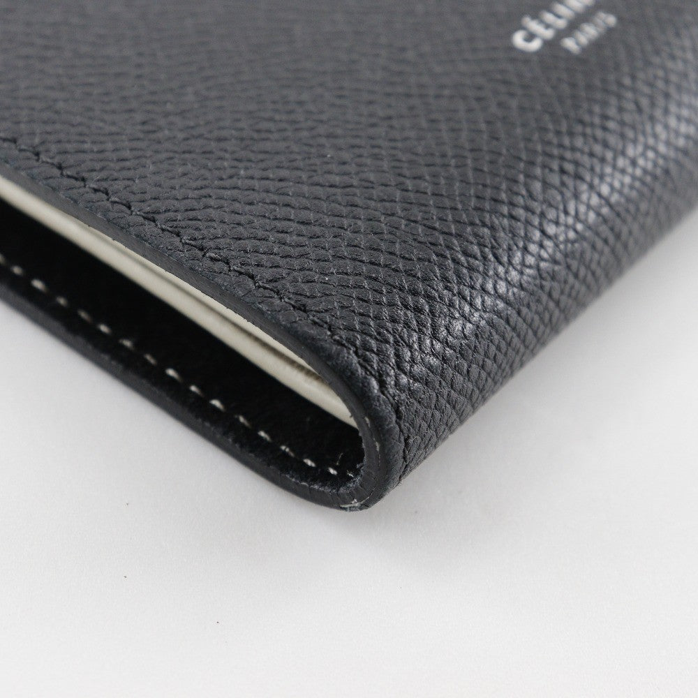 Celine Multifunction Strap Wallet Leather Black Calfskin Wallets Accessory