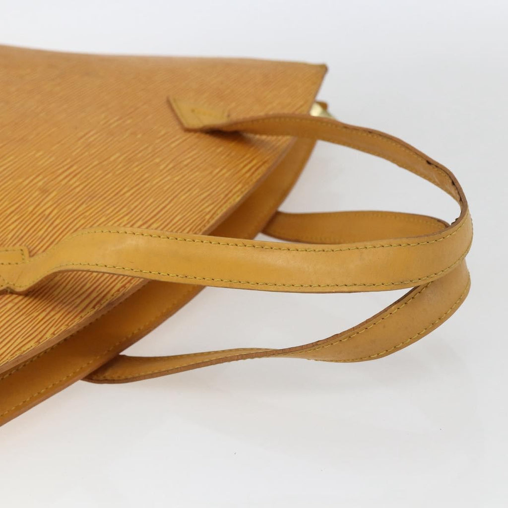 Louis Vuitton Saint Jacques Handbag Epi Leather Yellow Leather Handbag