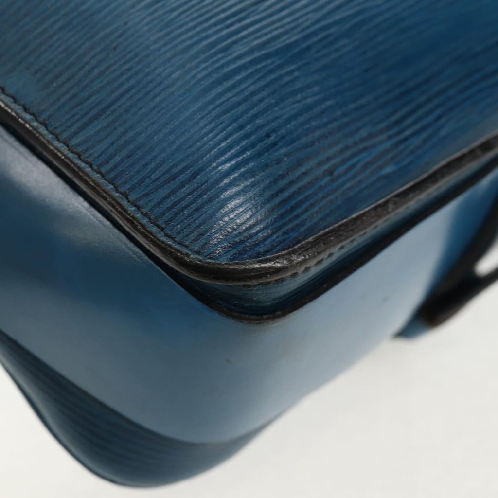 Louis Vuitton Cartouchiere Handbag Epi Leather Blue Leather Shoulder Bag