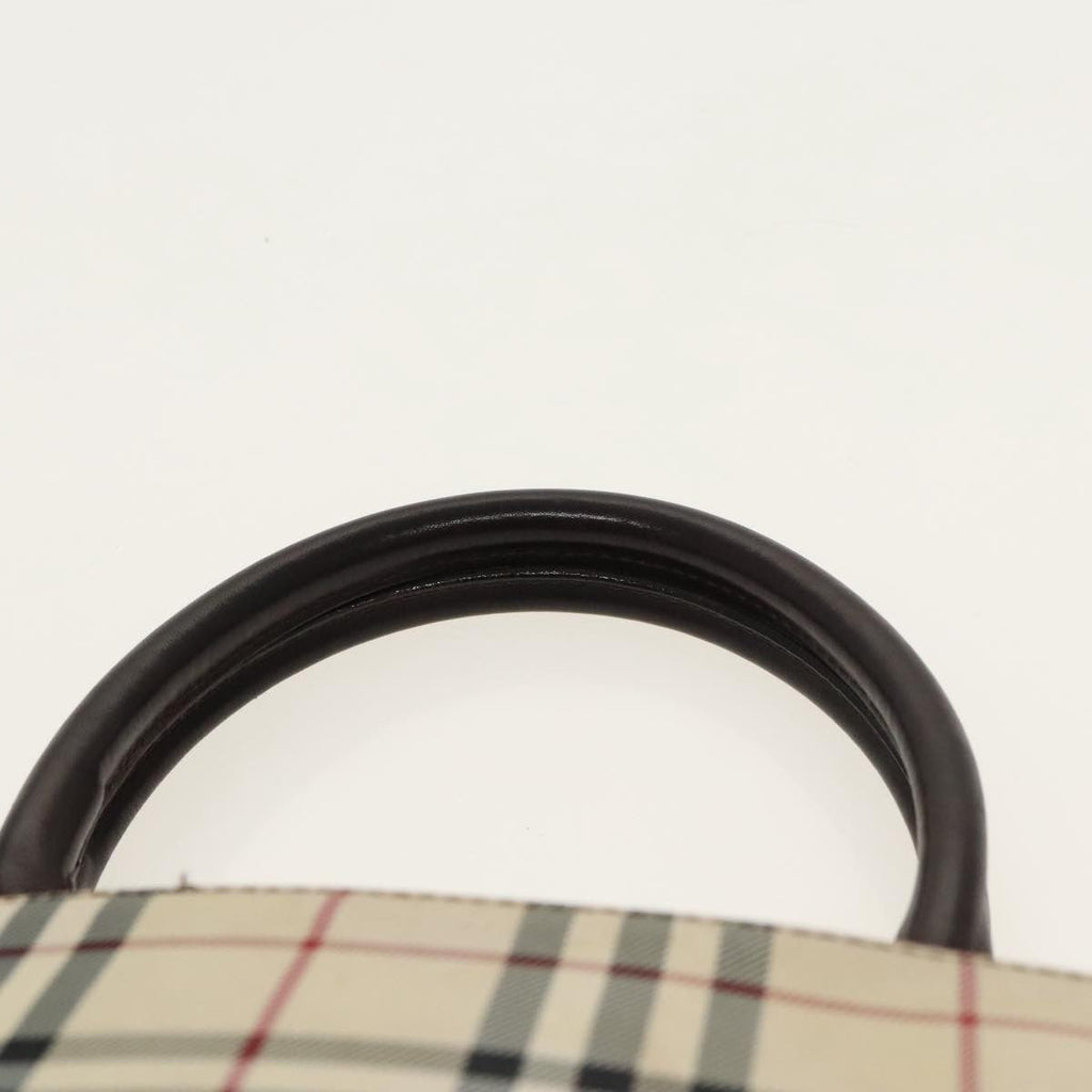 Burberry Nova Check Tote Canvas And Leather Beige Canvas Tote Bag