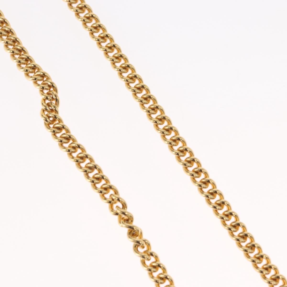 Christian Dior Vintage Cd Pendant Necklace Metal Gold Metal Necklace Jewelry (Pre-Owned)