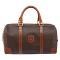Celine Vintage Duffle Bag Canvas And Leather Brown Canvas Travel Bag Bag