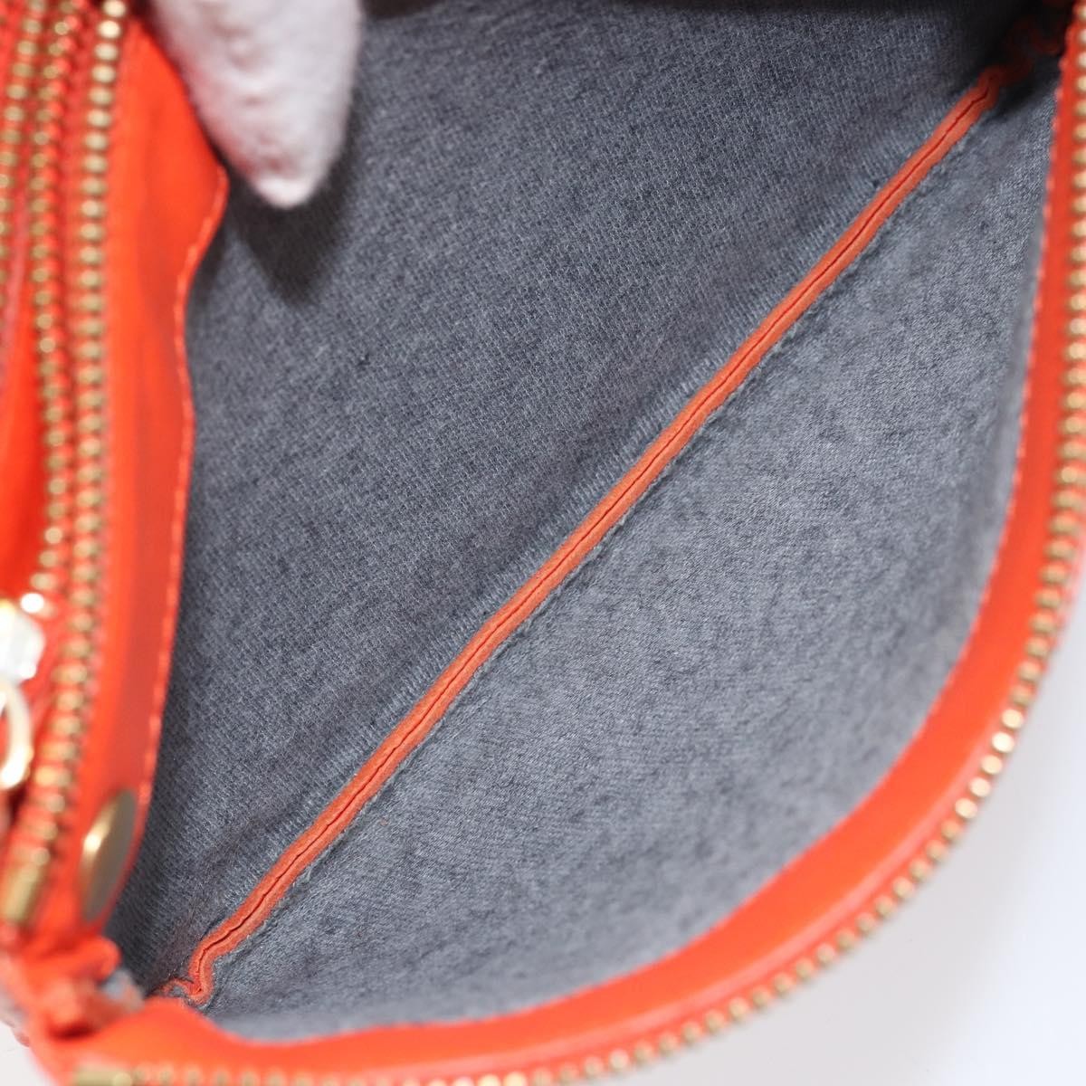 Celine Trio Crossbody Bag Leather Orange Leather Shoulder Bag Bag