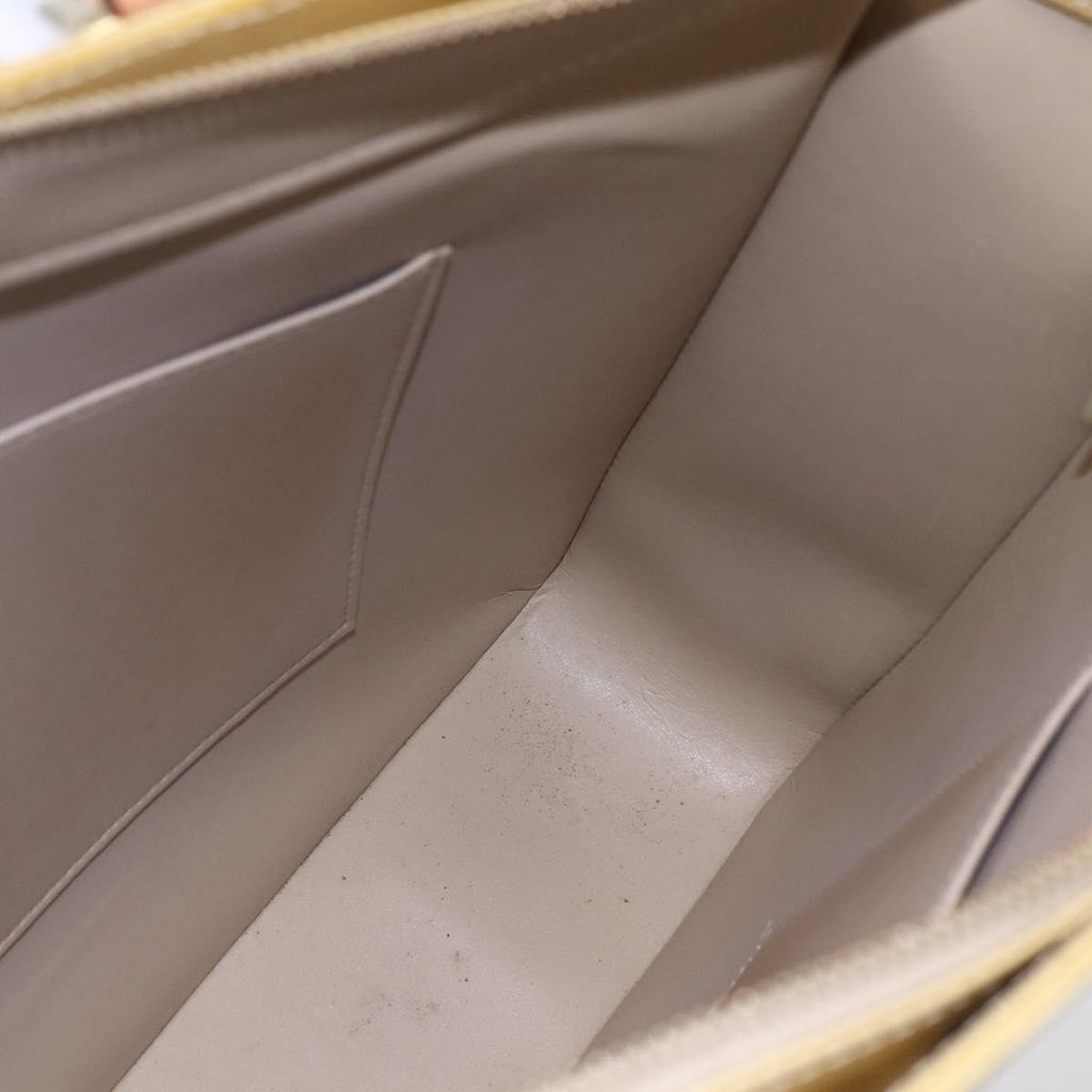Louis Vuitton Columbus Handbag Monogram Vernis Beige Patent_Leather Tote Bag