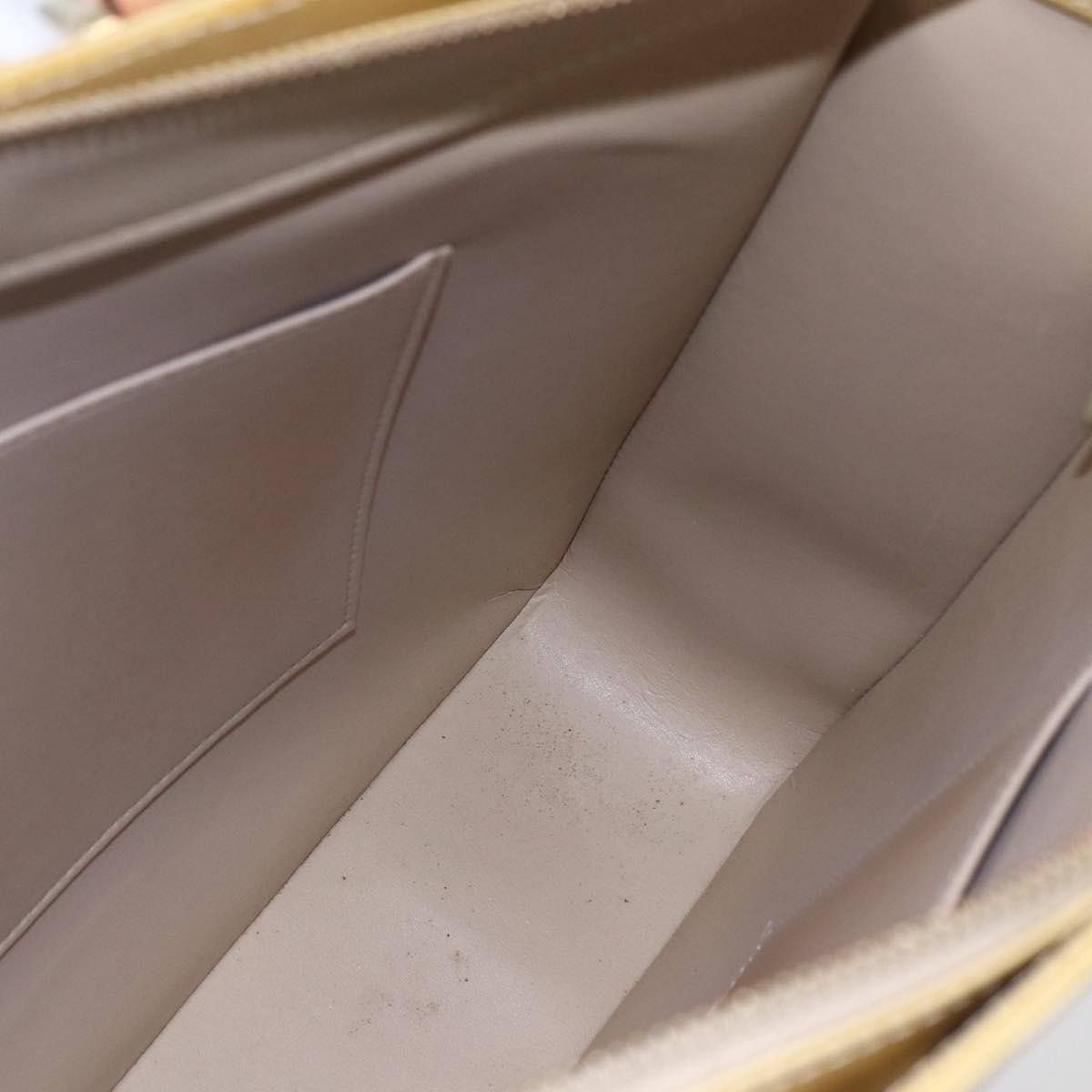 Louis Vuitton Columbus Handbag Monogram Vernis Beige Patent_Leather Tote Bag