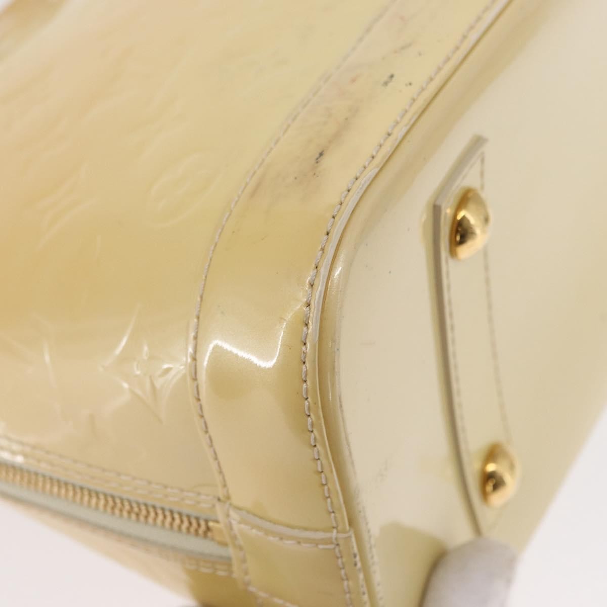 Louis Vuitton Alma Handbag Monogram Vernis Beige Patent_Leather Handbag