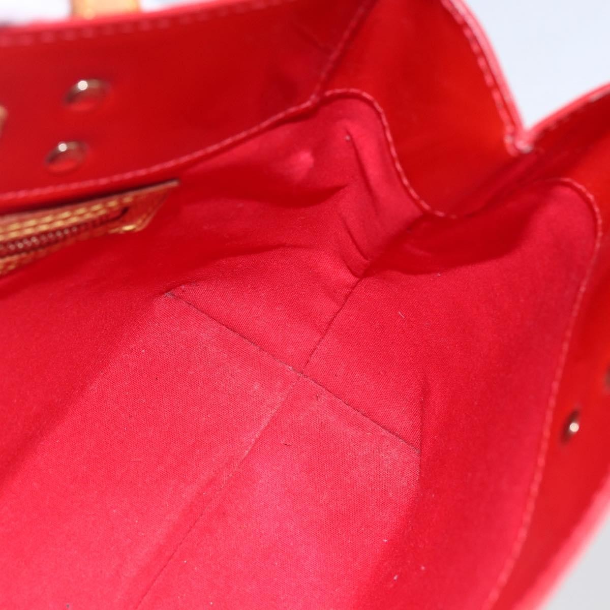 Louis Vuitton Reade Handbag Monogram Vernis Red Patent_Leather Handbag