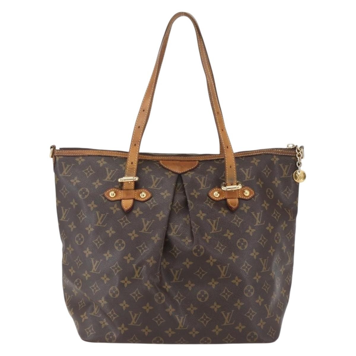 Louis Vuitton Palermo Handbag Monogram Canvas Brown Canvas Tote Bag