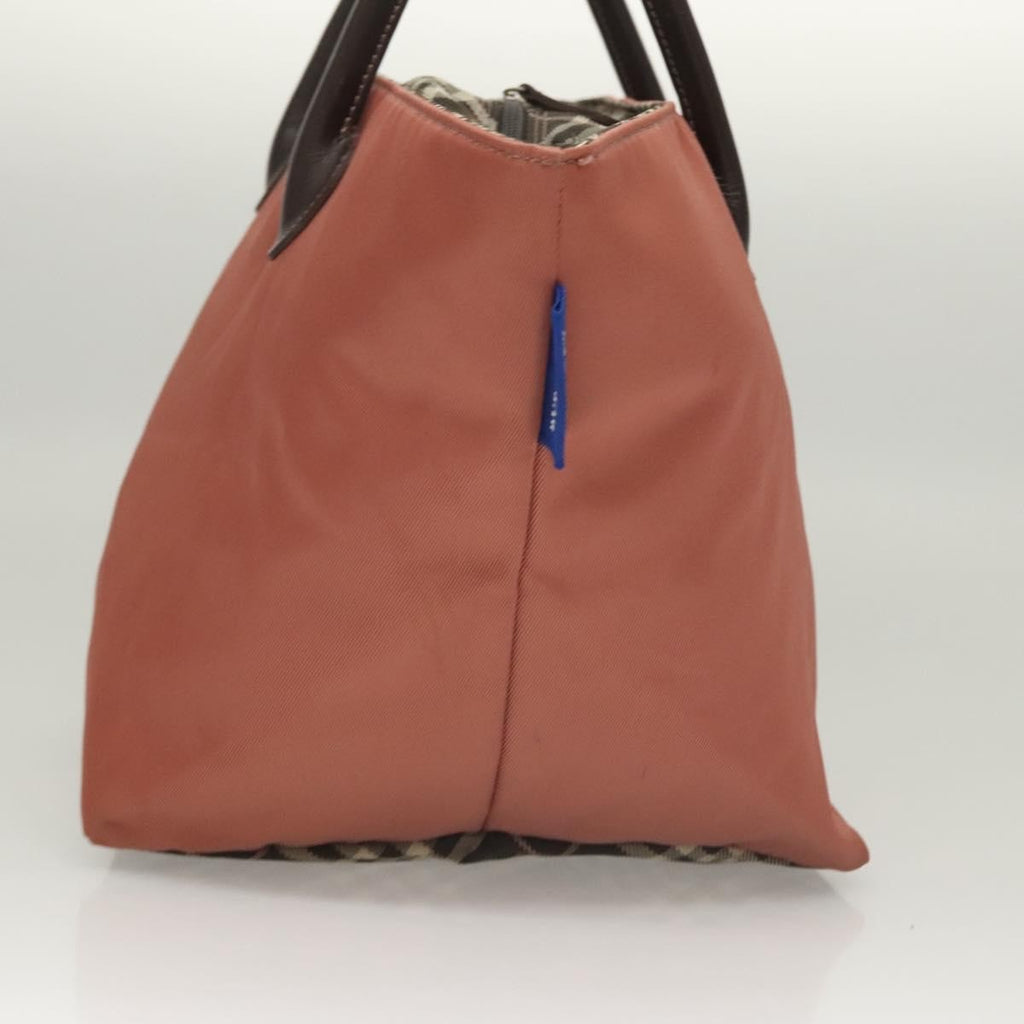 Burberry Nova Check Blue Label Nylon Pink Nylon Handbag