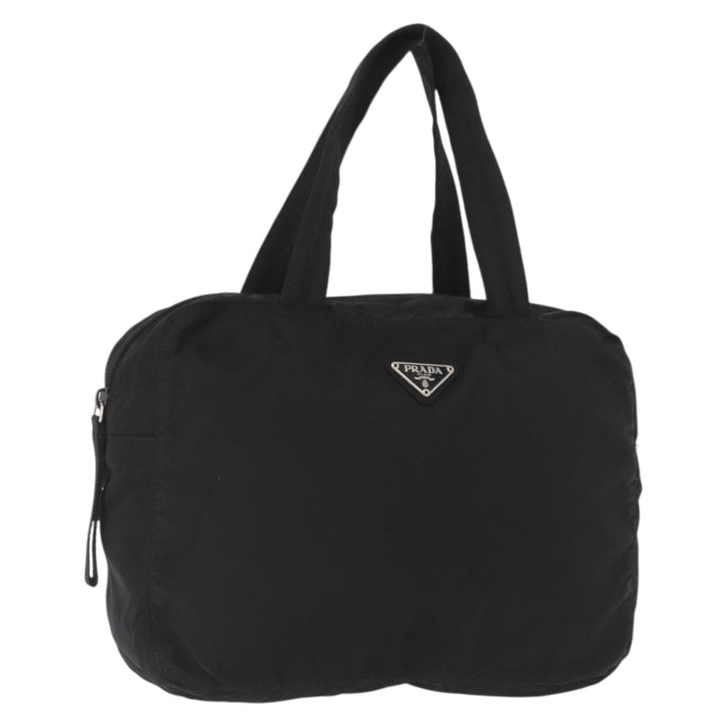 Prada Vintage Zip Handbag Tessuto Black Nylon Handbag