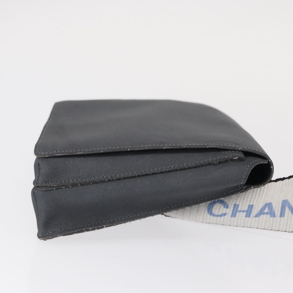 Chanel Sport Line Waist Bag Nylon Gray Nylon Shoulder Bag Bag