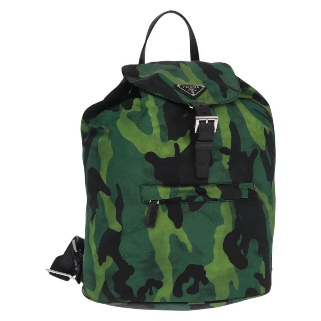 Prada Camouflage Backpack Tessuto Green Nylon Backpack Bag