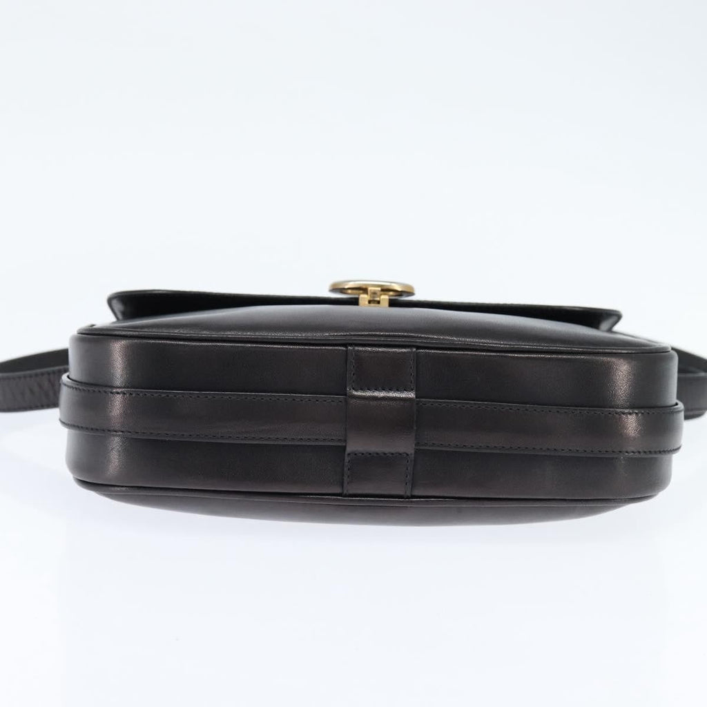 Celine Vintage Triomphe Shoulder Bag Leather Brown Leather Shoulder Bag Bag