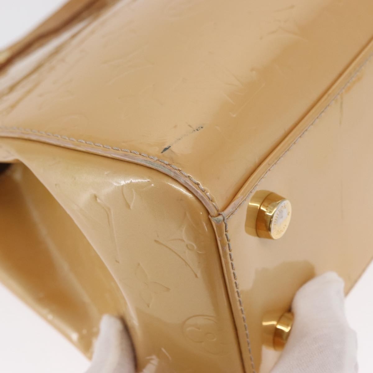 Louis Vuitton Blair Monogram Vernis Beige Patent_Leather Handbag