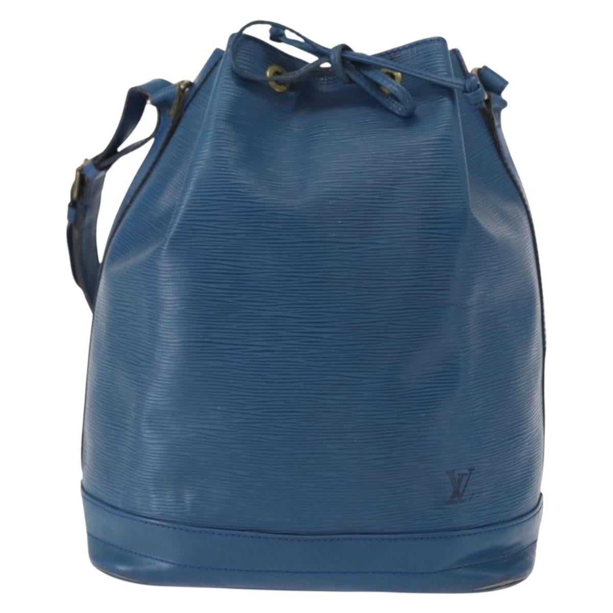 Louis Vuitton Noe Handbag Epi Leather Blue Leather Shoulder Bag