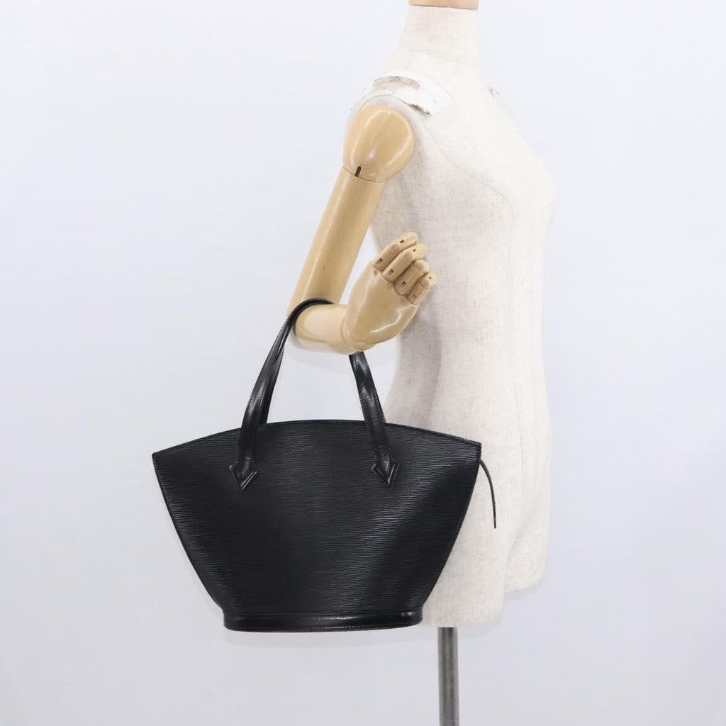 Louis Vuitton Saint Jacques Handbag Epi Leather Black Leather Handbag
