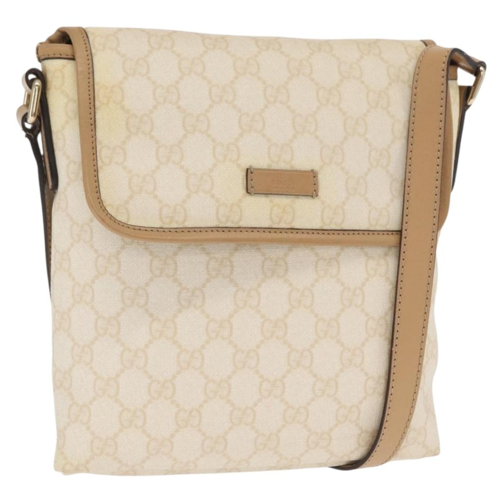 Gucci Flap Messenger Gg Coated Canvas White Pvc Shoulder Bag Bag (Pre-Owned)