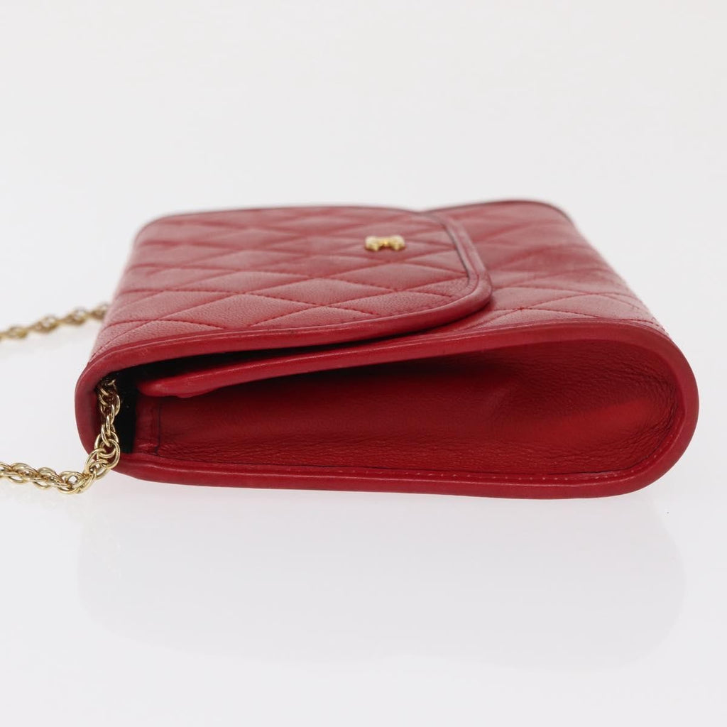 Chanel Vintage Clutch Leather Red Leather Clutche & Pouche Bag