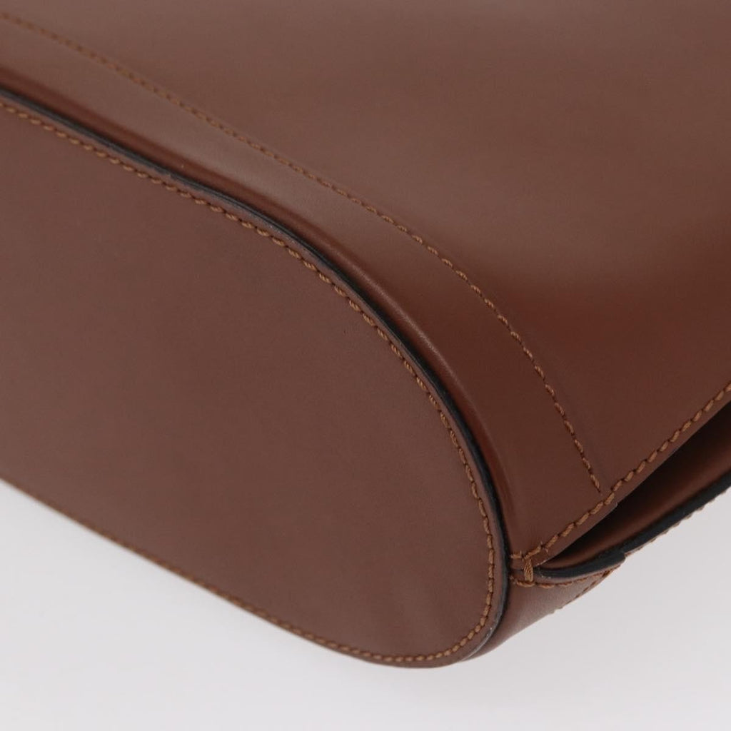 Celine Vintage Shoulder Bag Leather Brown Leather Shoulder Bag Bag