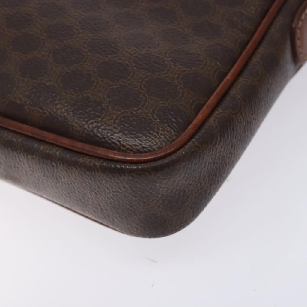 Celine Macadam Pochette Classic Brown Pvc Clutche & Pouche Bag