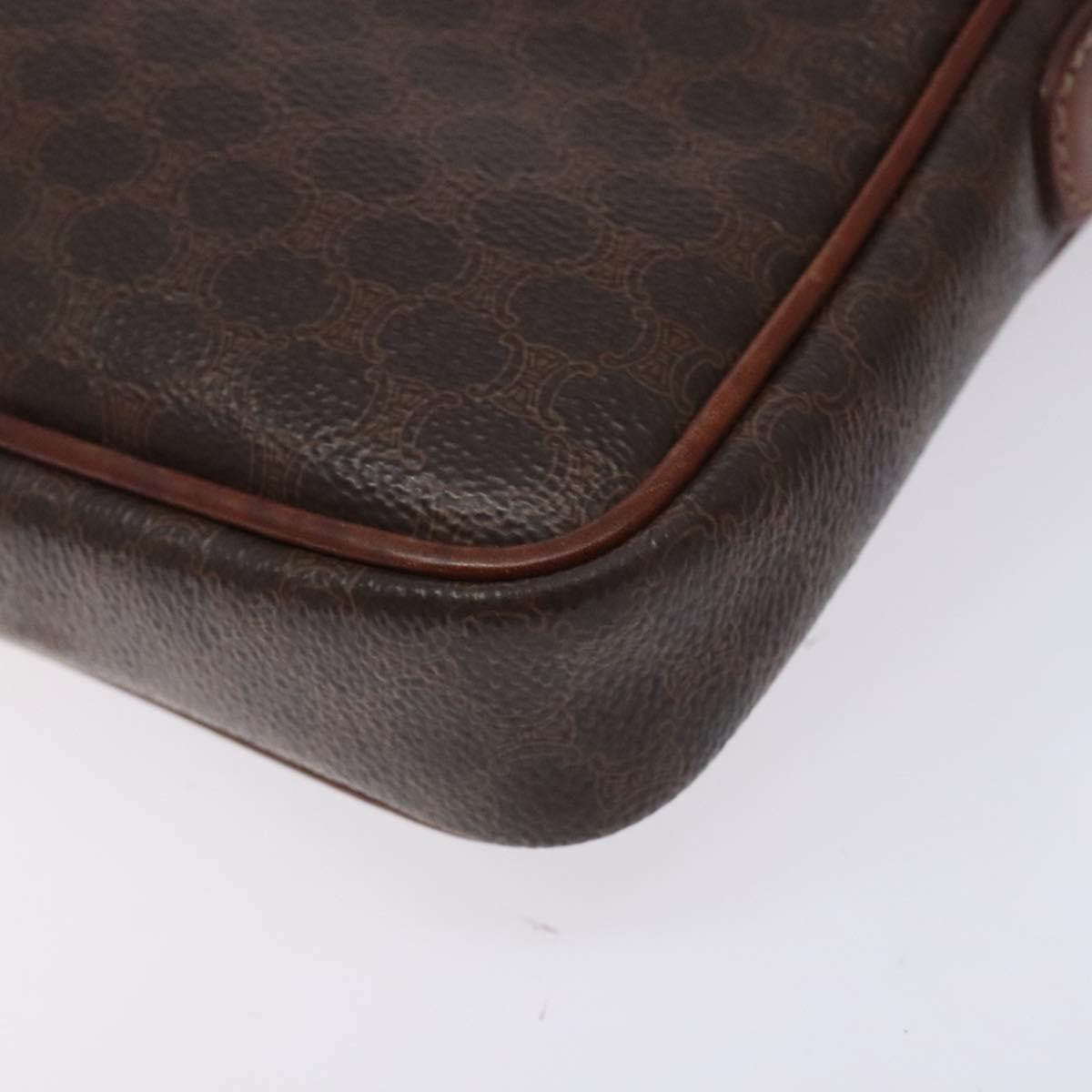 Celine Macadam Pochette Classic Brown Pvc Clutche & Pouche Bag