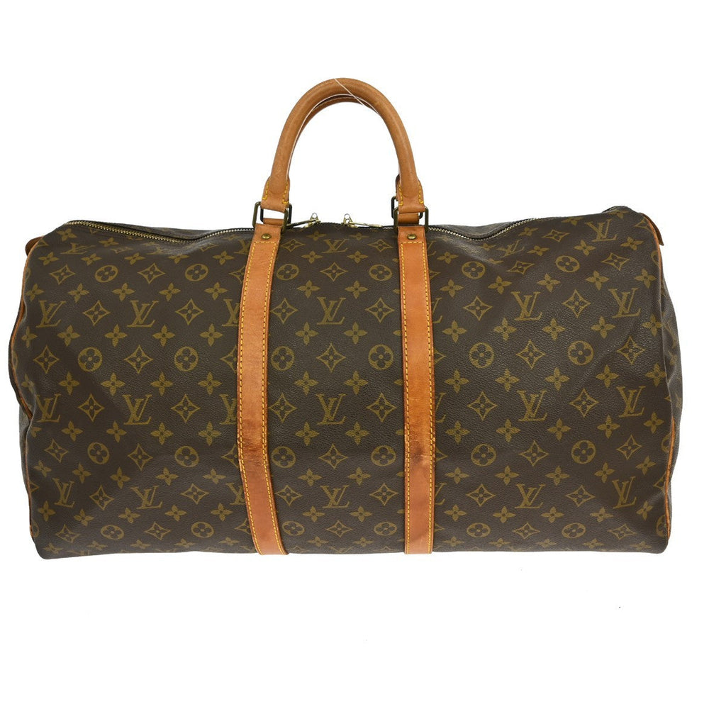 Louis Vuitton Keepall Bag Monogram Canvas Brown Canvas Travel Bag