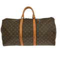 Louis Vuitton Keepall Bag Monogram Canvas Brown Canvas Travel Bag
