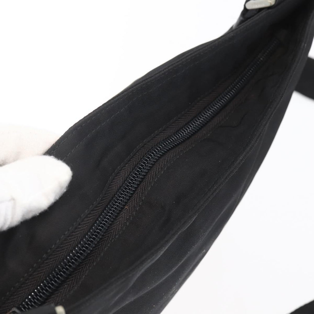 Prada Flat Messenger Bag Tessuto Black Nylon Shoulder Bag Bag