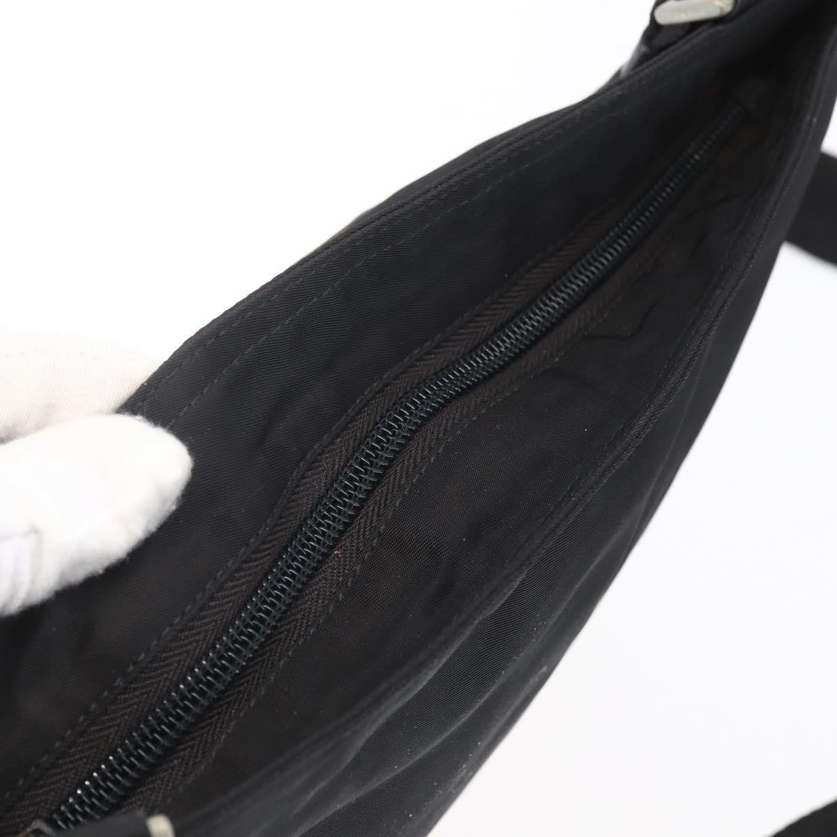 Prada Flat Messenger Bag Tessuto Black Nylon Shoulder Bag Bag