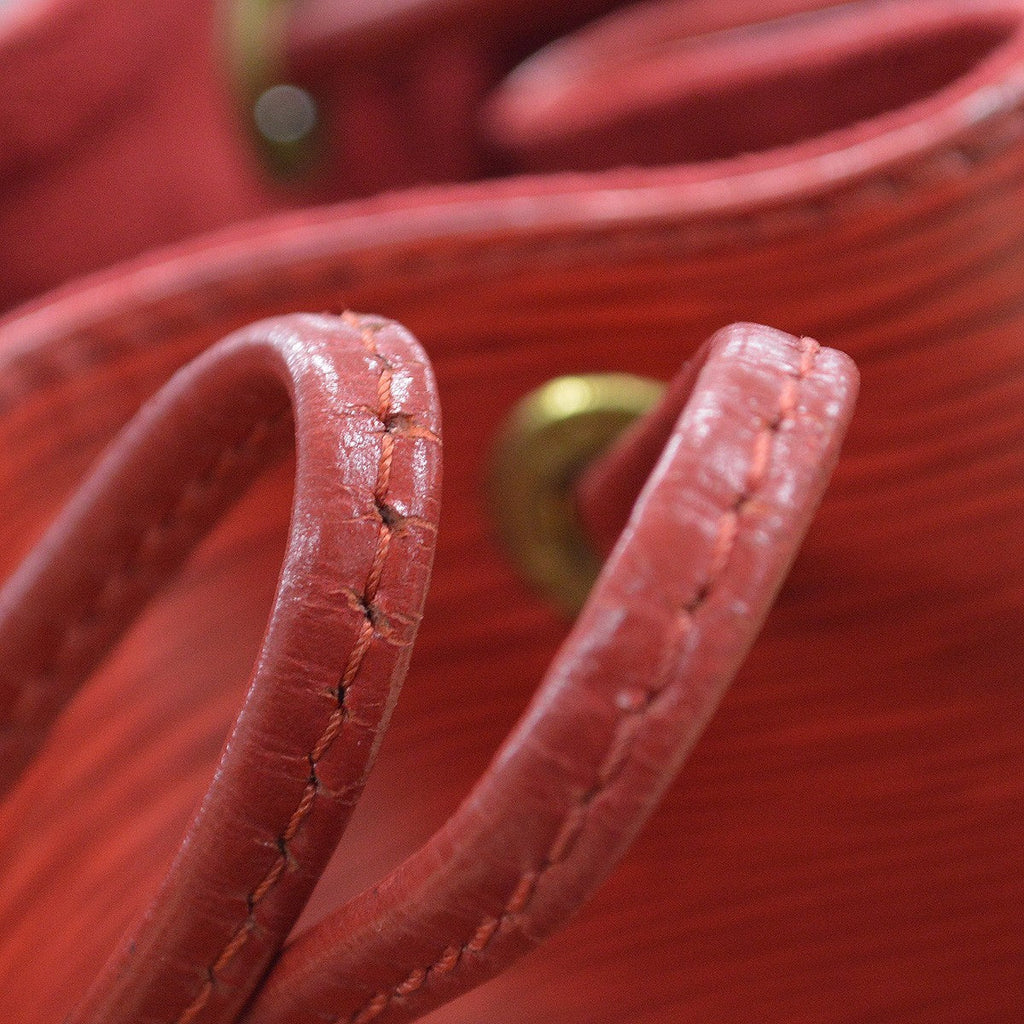 Louis Vuitton Petit Noe Handbag Epi Leather Red Leather Shoulder Bag