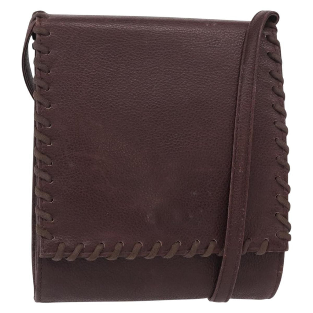 Saint Laurent Vintage Shoulder Bag Leather Purple Leather Shoulder Bag Bag (Pre-Owned)