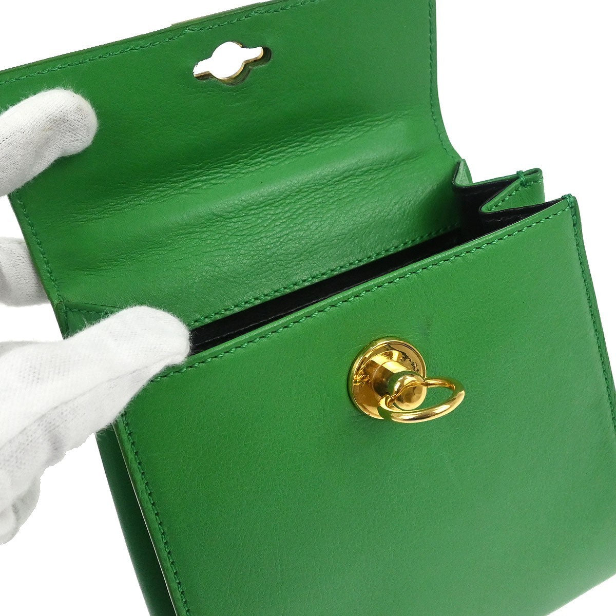 Celine Handbag Leather Green Leather Handbag