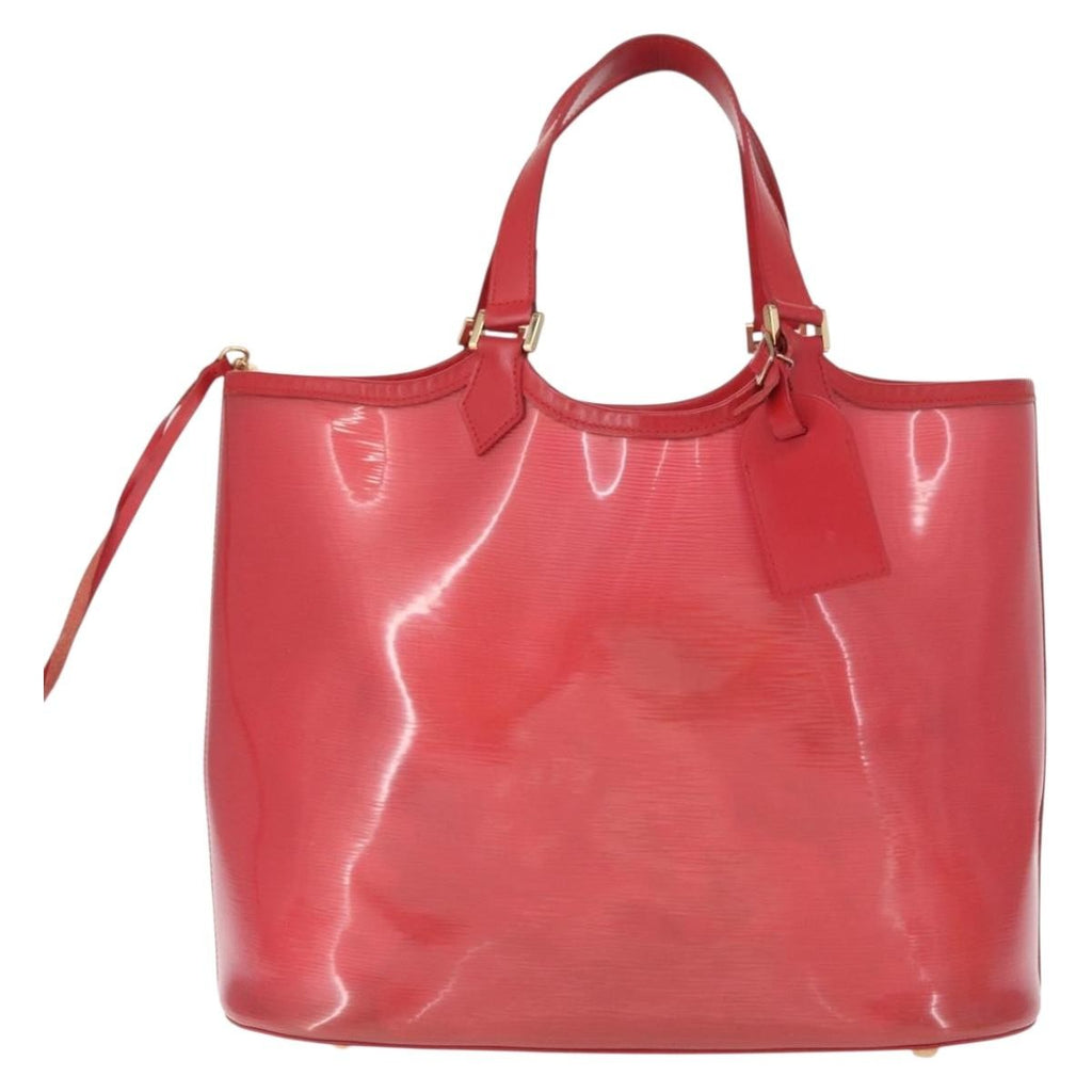 Louis Vuitton Plage Lagoon Bay Handbag Vinyl Epi Leather Red Plastic Tote Bag