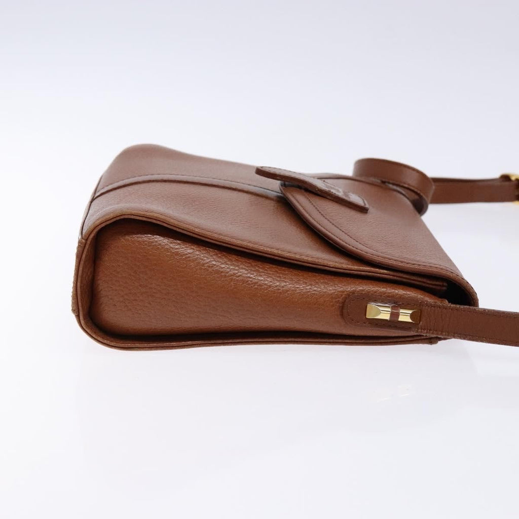 Burberry Flap Shoulder Bag Leather Brown Leather Shoulder Bag