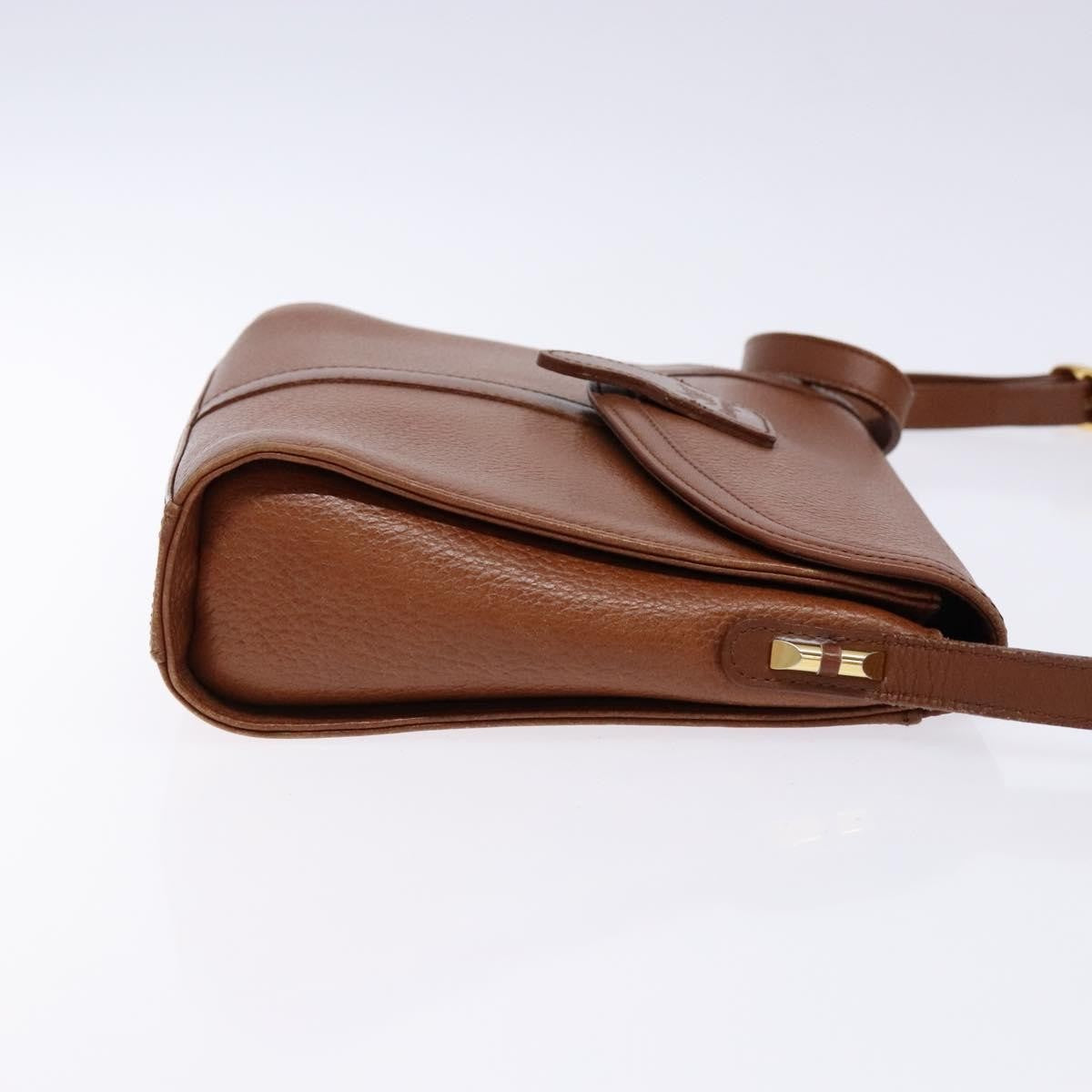 Burberry Flap Shoulder Bag Leather Brown Leather Shoulder Bag