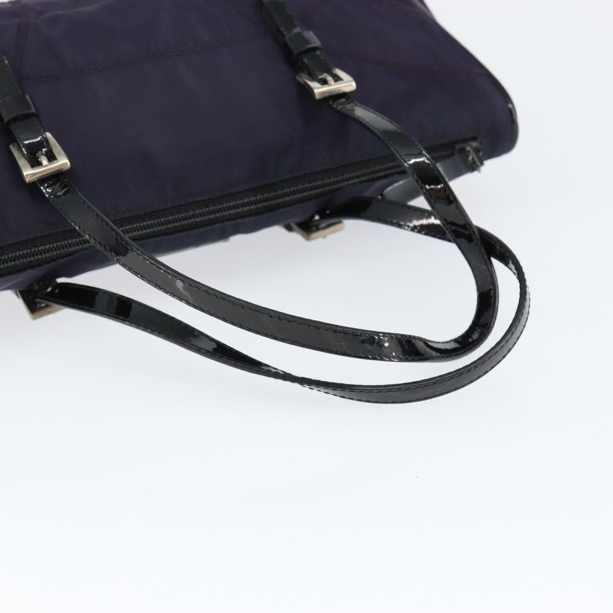 Prada Baguette Shoulder Bag Quilted Tessuto With Leather Purple Nylon Shoulder Bag Bag