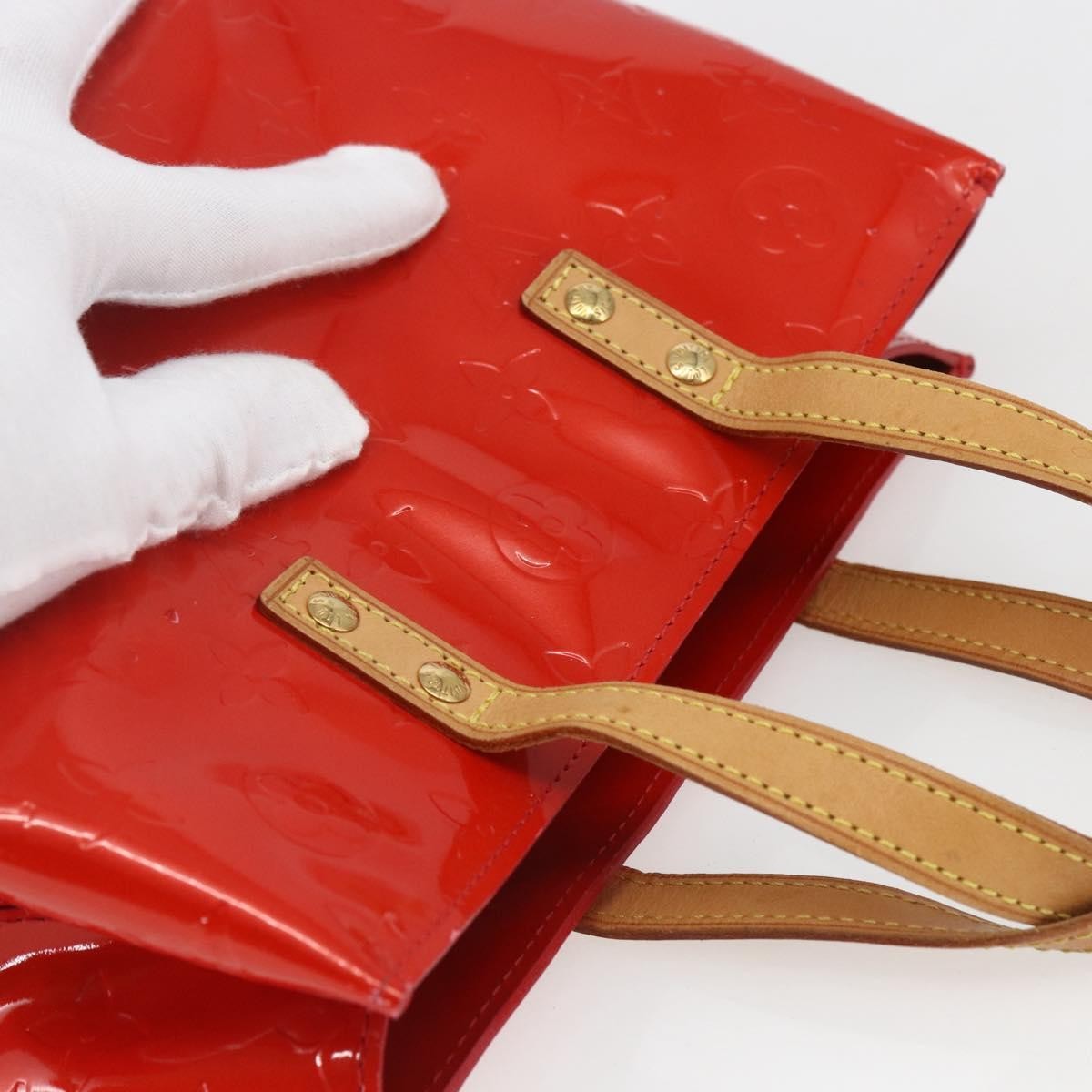 Louis Vuitton Reade Handbag Monogram Vernis Red Patent_Leather Handbag