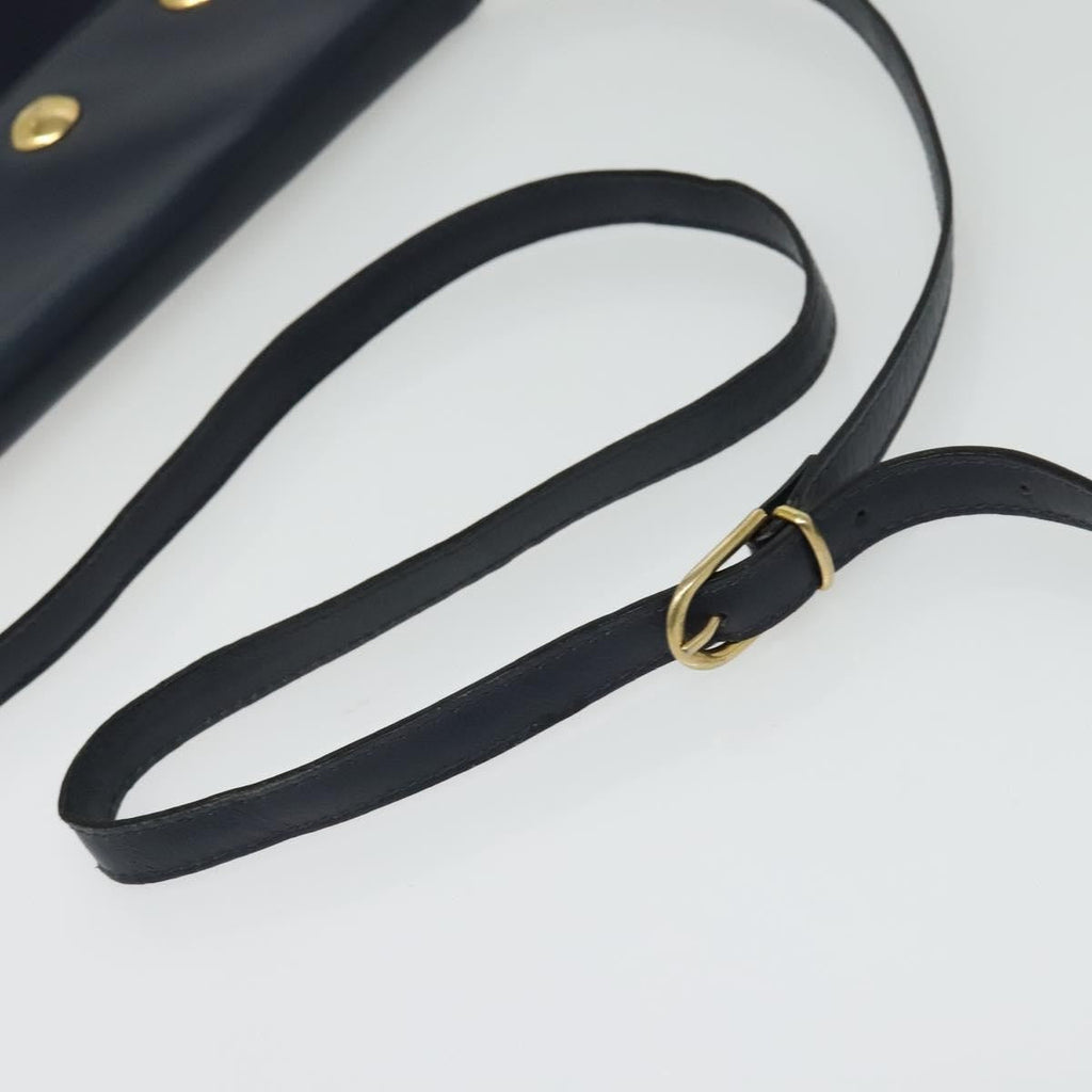 Burberry Flap Shoulder Bag Canvas Navy Canvas Shoulder Bag