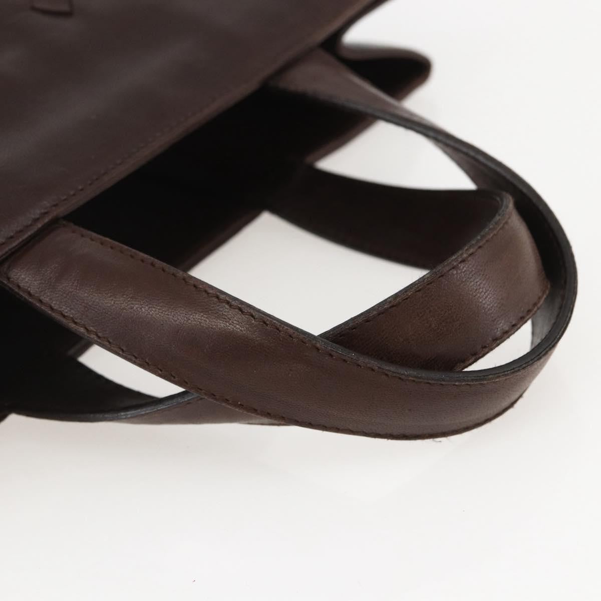 Bottega Veneta Intrecciato Handbag Leather Brown Leather Handbag