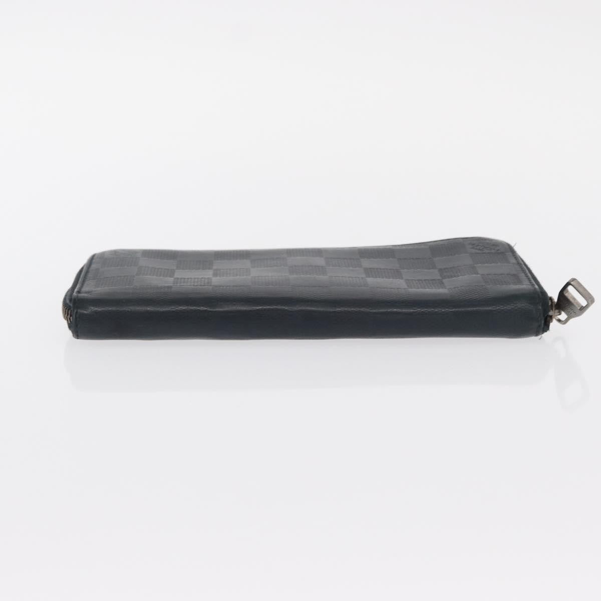 Louis Vuitton Zippy Wallet Vertical Damier Infini Leather Navy Leather Wallets Accessory