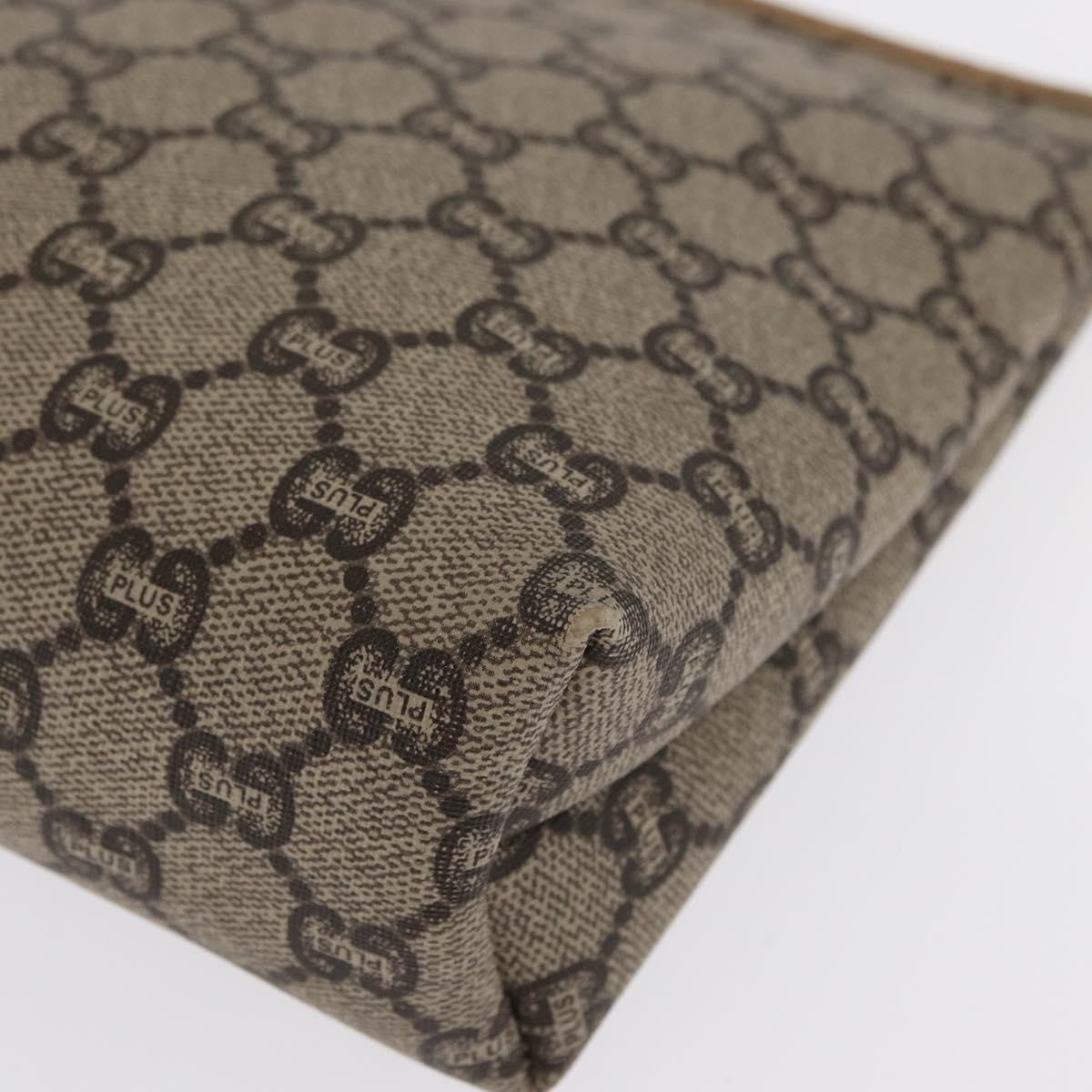 Gucci Gg Plus Supreme Pouch Canvas Beige Canvas Clutche & Pouche Bag (Pre-Owned)
