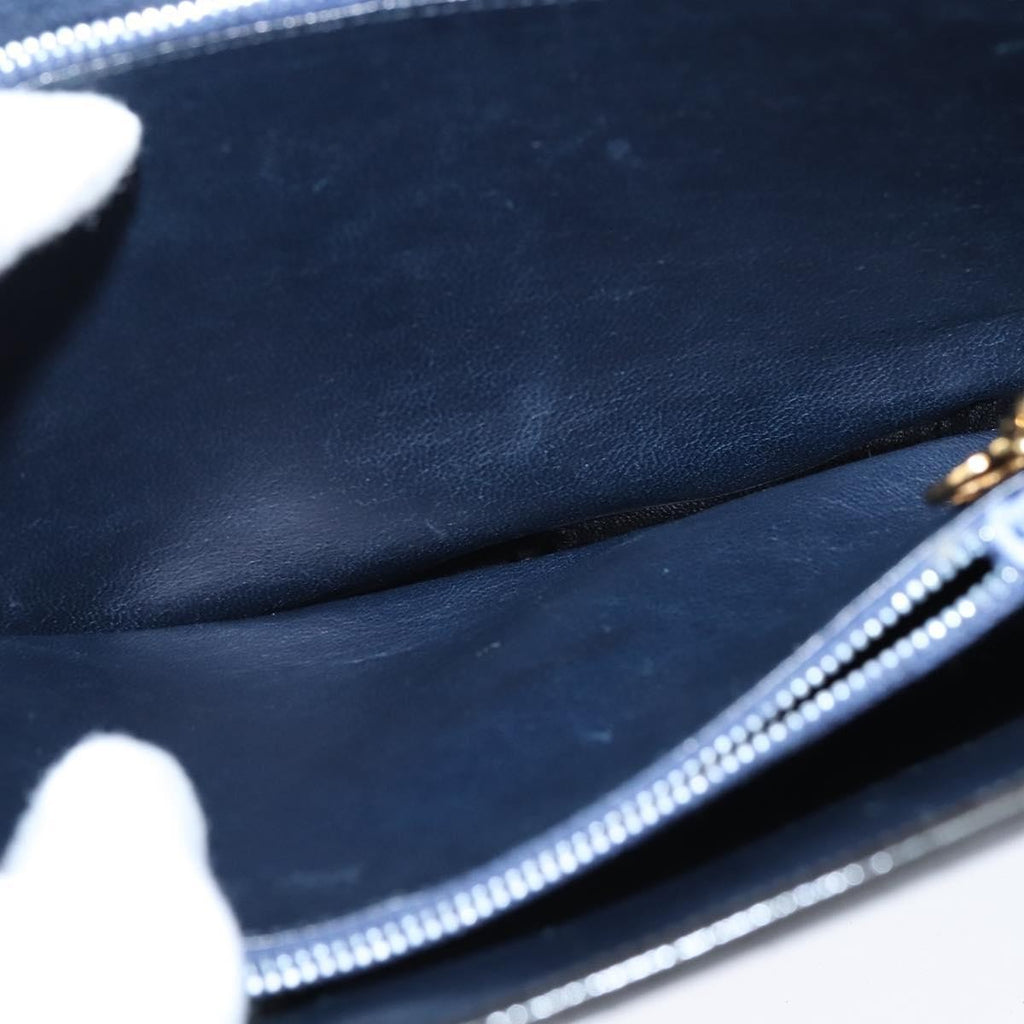 Celine Vintage Carriage Flap Clutch Leather Black Patent_Leather Shoulder Bag Bag